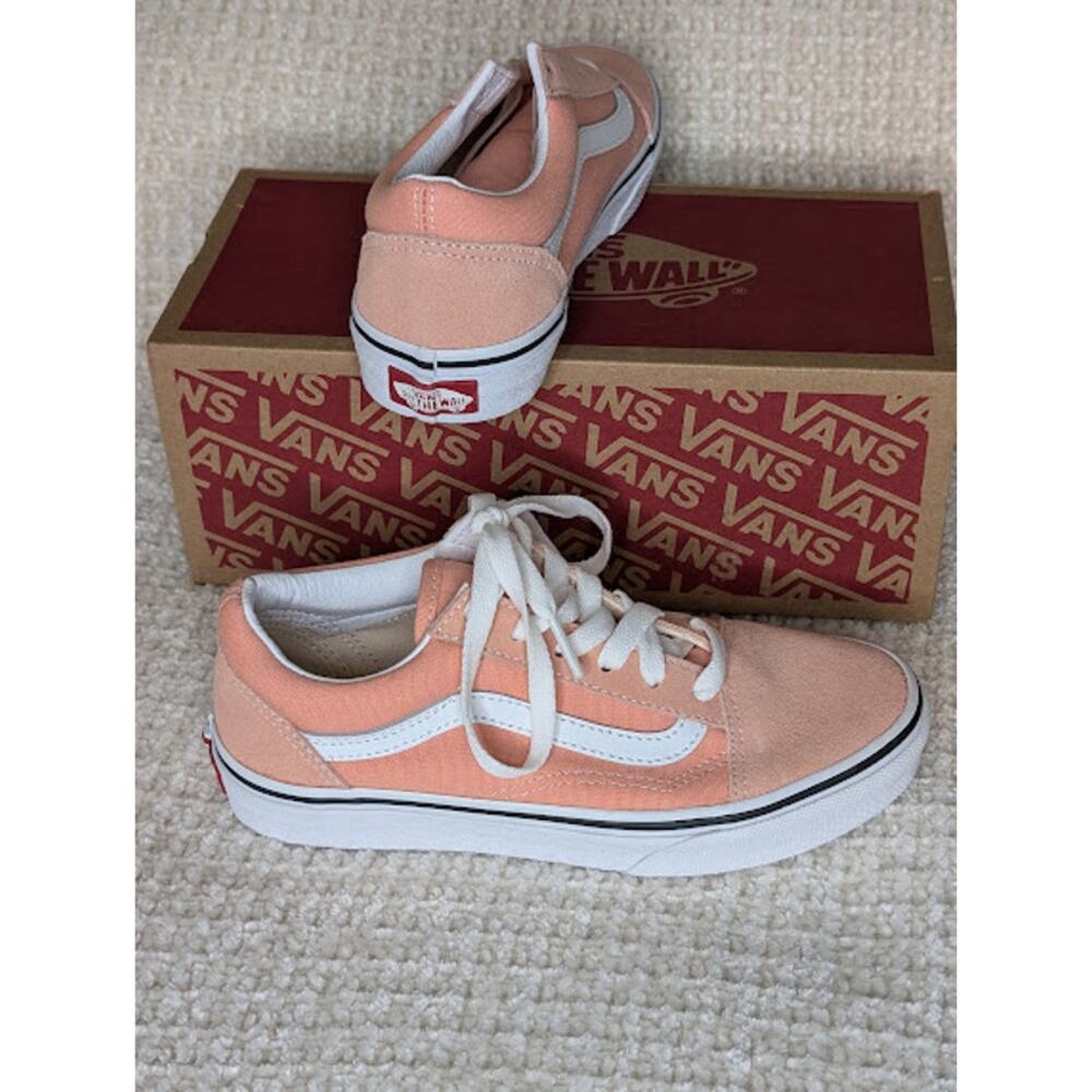 Iconic kids Vans/ Old Skool, Salmon/True white/ Suede and Canvas Sneaker 2.5